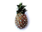 24k Gold Plated Swarovski Crystal Pineapple Design Brooch Pin 1 2 x 1 Gift Boxed