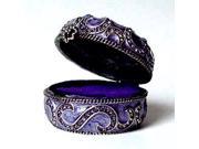 Pewter Swarovski Crystal Enameled Turkish Keepsake Box 1 1 4 x 2 Gift Boxed