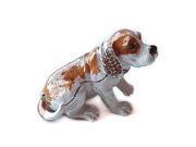 Pewter Swarovski Crystal Enameled Beagle Dog Keepsake Box 2 1 2 x 3 3 4 Gift Boxed