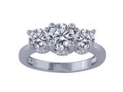 1 Carat Diamond 14k White Gold Three Stone Engagement Ring