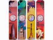 Wholesale Set of 3 55 X 12 World Landmark Canvas Wrap Art With Clock Home Decor Clocks 29.73 set delivered