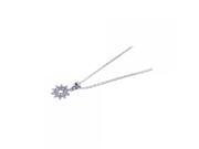 .925 Sterling Silver Cubic Zirconia Charm Pendant Necklace .925 Sterling Silver Cubic Zirconia Charm Pendant Necklace