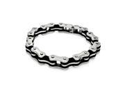 Stainless Steel Tow tone Bike Chain Bracelet