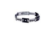 Stainless Steel Clear Cubic Zirconia Cable Bracelet