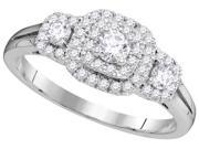 14k White Gold 0.51 ctw Diamond Fashion Engagement Bridal Ring