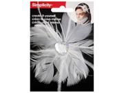 simplicty white feather w jewel headband accend Set of 144 Hair Care Hair Bands Scrunchies Wholesale