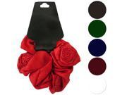 Twisted Rose Accents Hair Scrunchi Set of 24 Hair Care Hair Bands Scrunchies Wholesale
