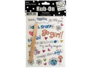 Girls Only Sayings Rub On Transfers Set of 72 Scrapbooking Rub ons Wholesale