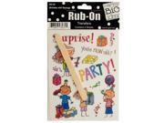Birthday with Sayings Rub On Transfers Set of 144 Scrapbooking Rub ons Wholesale