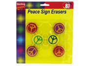 Peace Sign Erasers Set of 24 School Office Supplies Correction Erasers Wholesale