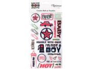 Baby with Attitude Creative Rub on Transfers Set of 24 Scrapbooking Rub ons Wholesale