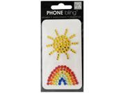 Sun and Rainbow Phone Bling Removable Stickers Set of 72 Scrapbooking Stickers Wholesale