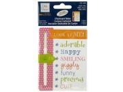 Baby Girl Chipboard Slider with Glitter Accents Set of 96 Scrapbooking Chipboards Wholesale