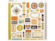 sticker sheet travel words and icons Set of 48 Scrapbooking Stickers Wholesale