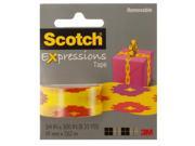 Scotch Expressions Removable Tape Southwest Yellow Set of 36 School Office Supplies Adhesives Wholesale