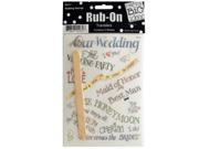 Wedding Sayings Rub On Transfers Set of 24 Scrapbooking Rub ons Wholesale