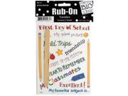School Sayings Rub On Transfers Set of 24 Scrapbooking Rub ons Wholesale