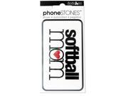 Softball Mom Phone Stones Sticker Set of 24 Scrapbooking Stickers Wholesale