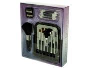 Cosmetic Brush Set with Vanity Mirror Set of 12 Cosmetics Cosmetic Tools Brushes Wholesale