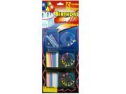 Birthday candle set with holders Set of 72 Party Supplies Birthday Candles Wholesale