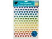 Iron On Foil Rainbow Hearts Transfers Set Set of 24 Crafts Craft Embellishments Wholesale