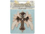 Cross with Leaves Iron On Applique Set of 144 Crafts Craft Embellishments Wholesale