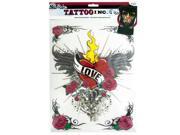 Iron On Love with Wings Tattoo Transfer Set of 60 Crafts Craft Embellishments Wholesale
