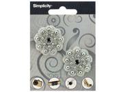 simplicity 2 piece beaded flower accent Set of 144 Crafts Jewelry Making Wholesale