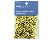 Gold colored plastic beads 30 grams Set of 120 Crafts Beads Wholesale