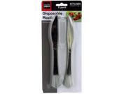 Disposable Plastic Knives Set of 36 Kitchen Dining Flatware Wholesale