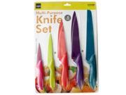 5 Piece Colorful Multi Purpose Knife Set Set of 4 Kitchen Dining Cutlery Wholesale