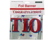 9 ft congratulations foil banner Set of 24 Party Supplies Banners Hanging Decorations Wholesale