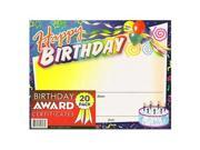 Birthday award certificates Set of 72 Party Supplies Party Favors Wholesale