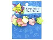 Large flower shell charms Set of 144 Crafts Charms Wholesale