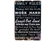 Family Rules Paneled Wood Wall Sign Set of 4 Home Decor Wall Decor Wholesale