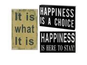 Wood Block Sign with Affirmation Set of 12 Home Decor Wall Decor Wholesale