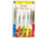 Colorful Chef Knife Set Set of 3 Kitchen Dining Cutlery Wholesale
