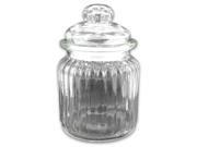 Clear Ribbed Glass Jar Countertop Display Set of 48 Kitchen Dining Kitchen Organization Wholesale