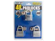 Keyed Alike Chrome Finish Steel Padlocks Set of 4 Tools Locks Wholesale