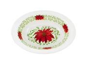 Poinsettia Print Oval Bowl Set of 12 Seasonal Christmas Wholesale
