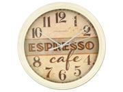 Espresso Cafe Wall Clock Set of 12 Home Decor Clocks Wholesale