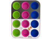 Muffin Baking Pan with Silicone Cups Set of 6 Kitchen Dining Bakeware Wholesale