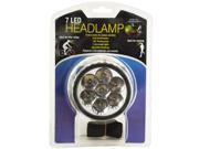 7 LED Pivoting Headlamp with Adjustable Strap Set of 12 Tools Flashlights Wholesale