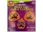 Foam Funny Face Jack O Lanterns Craft Kit Set of 48 Seasonal Halloween Wholesale