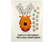 Christmas Countdown Reindeer Wall Decoration Set of 108 Seasonal Christmas Wholesale