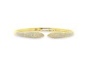1.08 Ctw 14k Yellow Gold Diamond Claw Bangle Bracelet