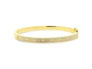 1.01 Ctw 14k Yellow Gold Diamond Bangle Bracelet