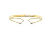 0.44 Ctw 14k Yellow Gold Diamond Bangle Bracelet