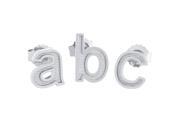 Sterling Silver Rhodium Plated Lowercase Initials Earring Single Initial Letter Y