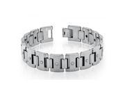 Tungsten Carbide High Polished Heavy Designer Link Bracelet